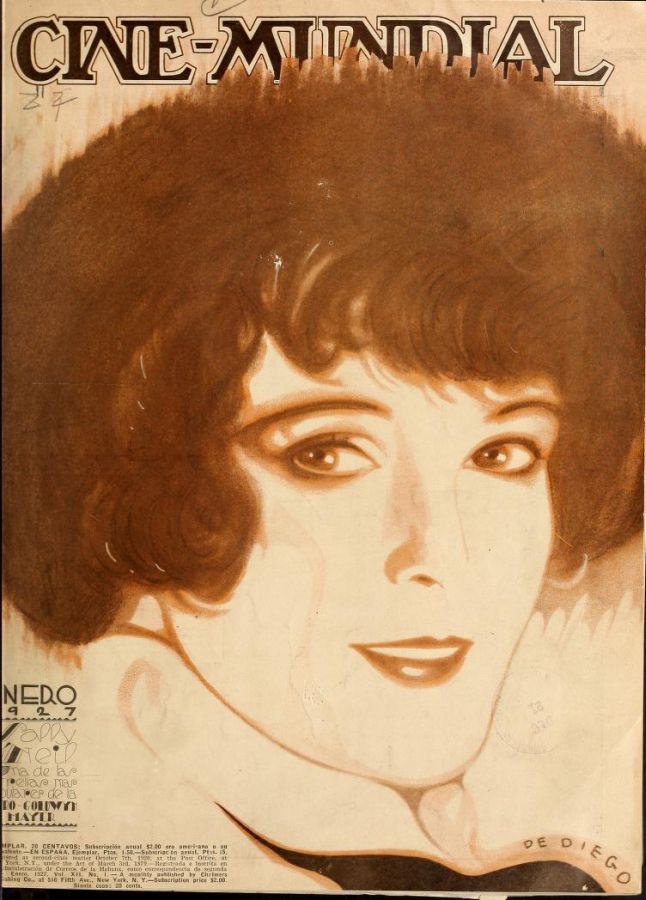 CINE-MUNDIAL magazine side cover January 1927