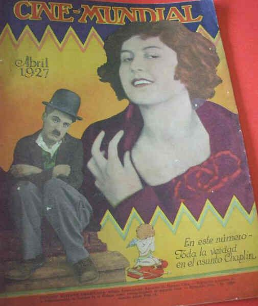 CINE-MUNDIAL magazine side cover April 1927