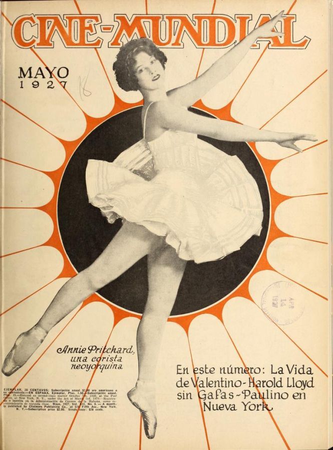 CINE-MUNDIAL magazine side cover May 1927