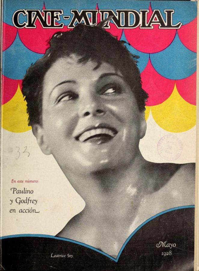 CINE-MUNDIAL magazine side cover May 1928