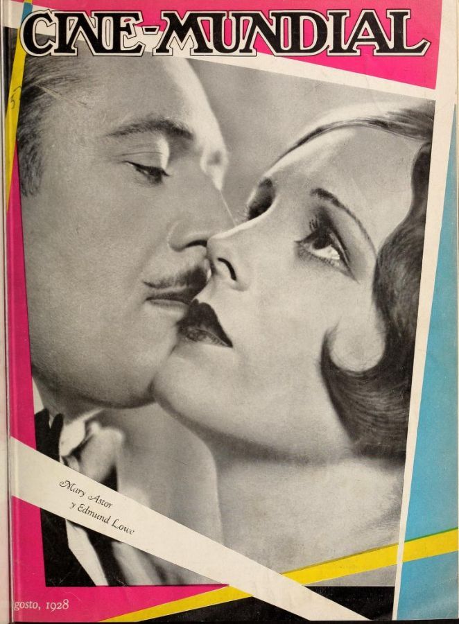 CINE-MUNDIAL magazine side cover August 1928