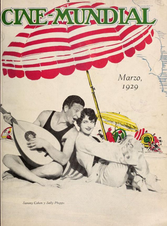 CINE-MUNDIAL magazine side cover March 1929