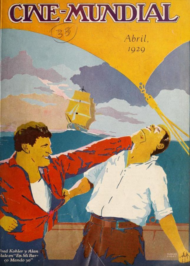 CINE-MUNDIAL magazine side cover April 1929