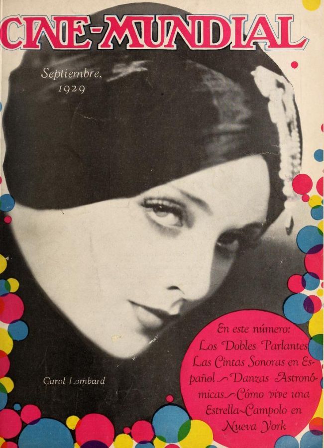 CINE-MUNDIAL magazine side cover September 1929