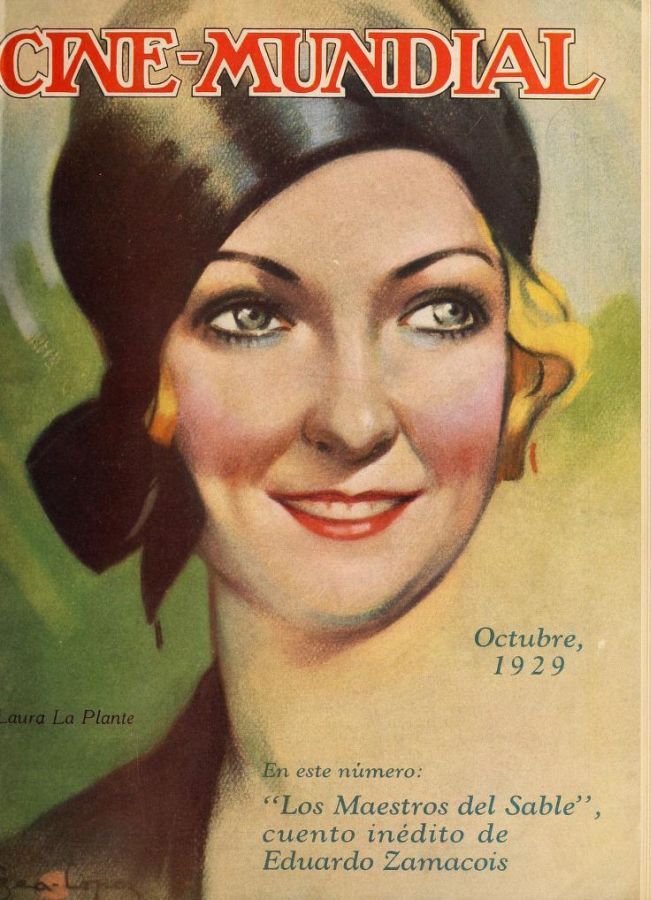 CINE-MUNDIAL magazine side cover October 1929