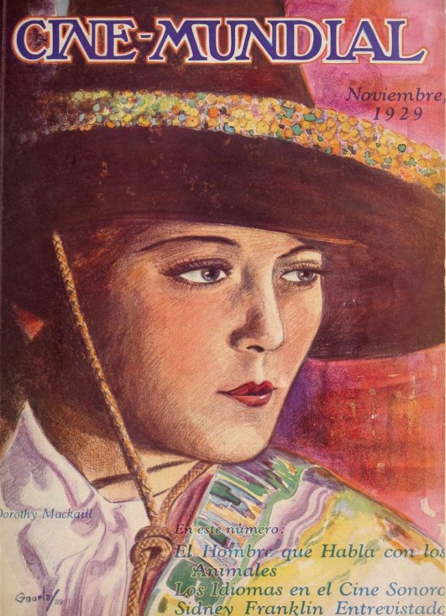 CINE-MUNDIAL magazine side cover November 1929