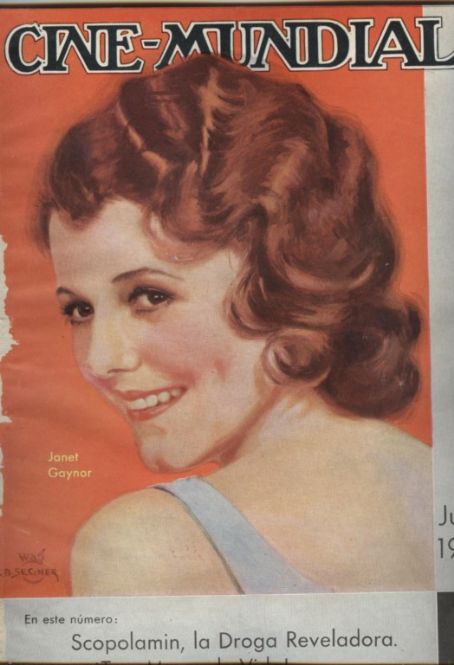 CINE-MUNDIAL magazine side cover July 1930