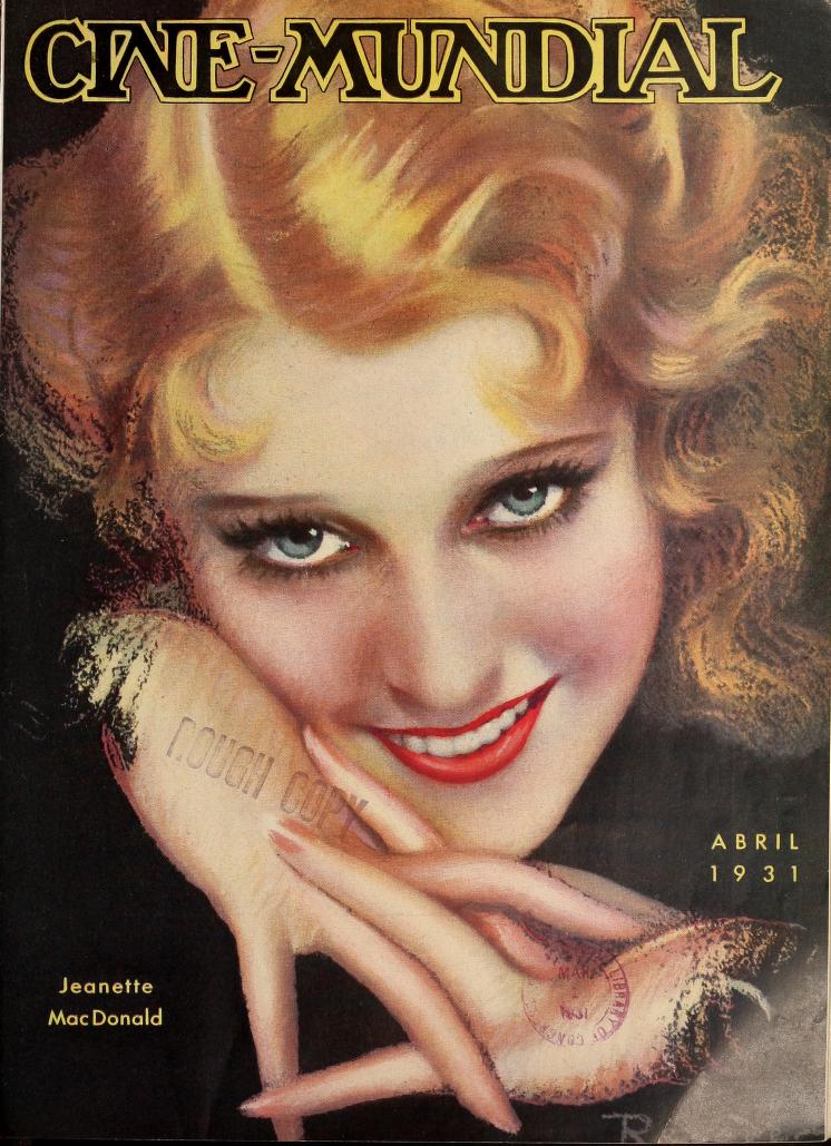 CINE-MUNDIAL magazine side cover April 1931