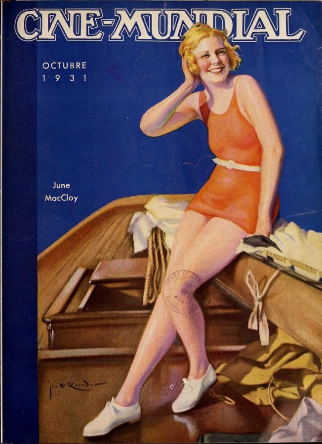 CINE-MUNDIAL magazine side cover October 1931