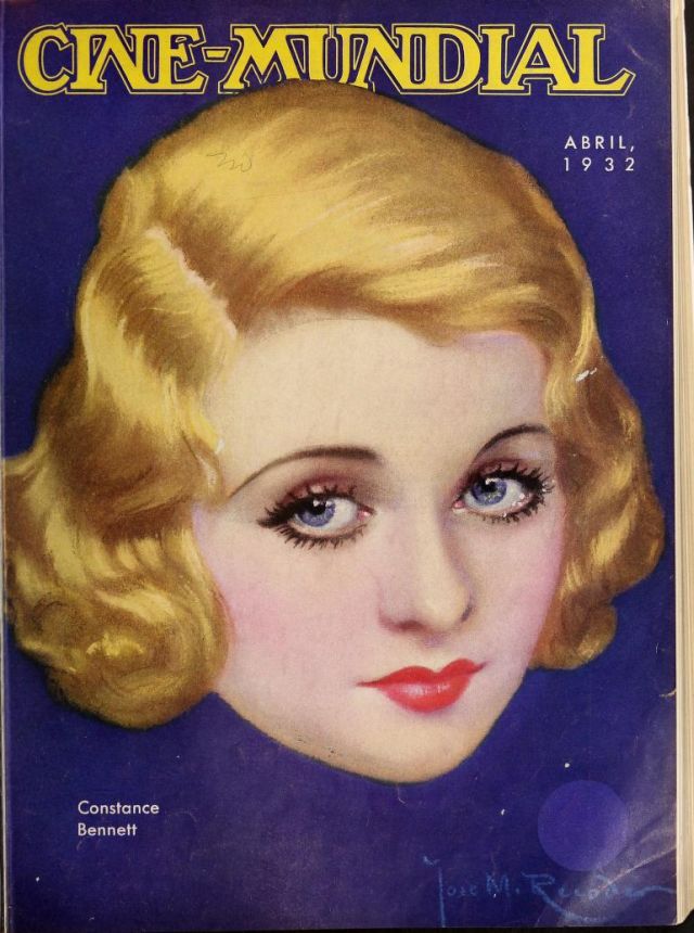 CINE-MUNDIAL magazine side cover April 1932