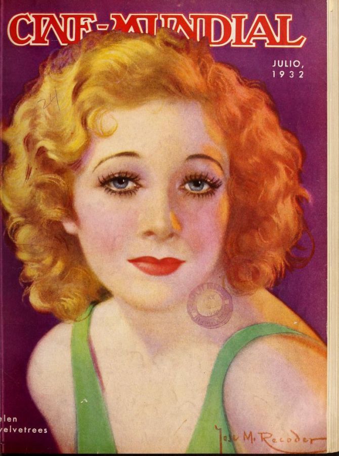CINE-MUNDIAL magazine side cover July 1932