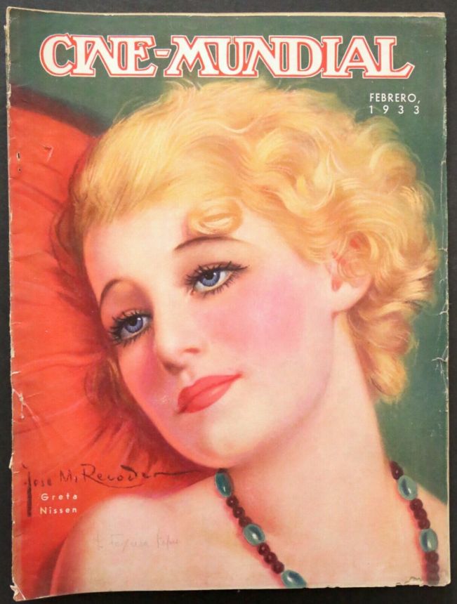 CINE-MUNDIAL magazine side cover February 1933