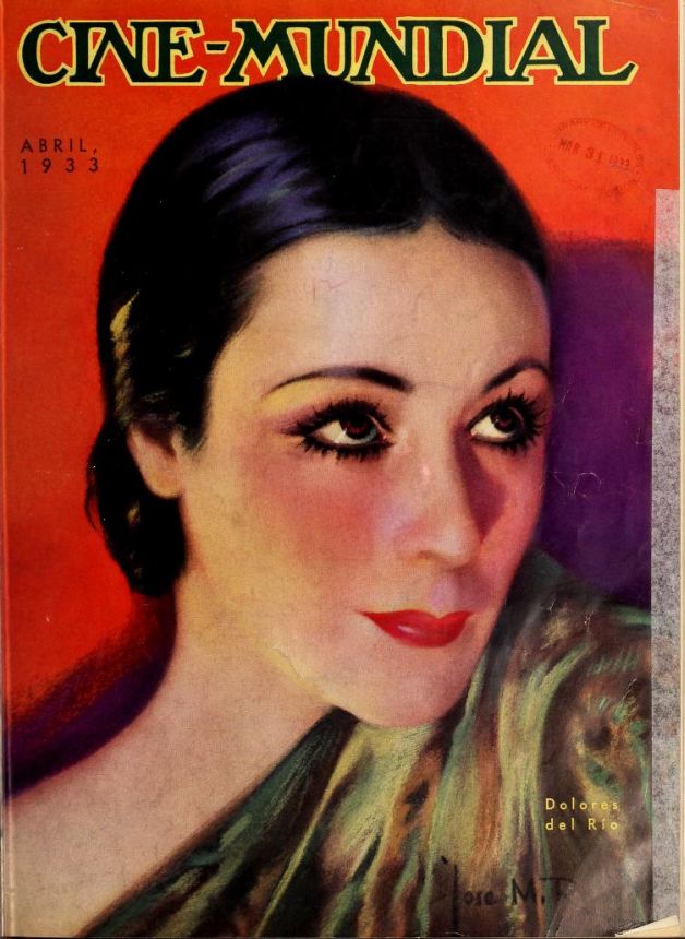 CINE-MUNDIAL magazine side cover April 1933