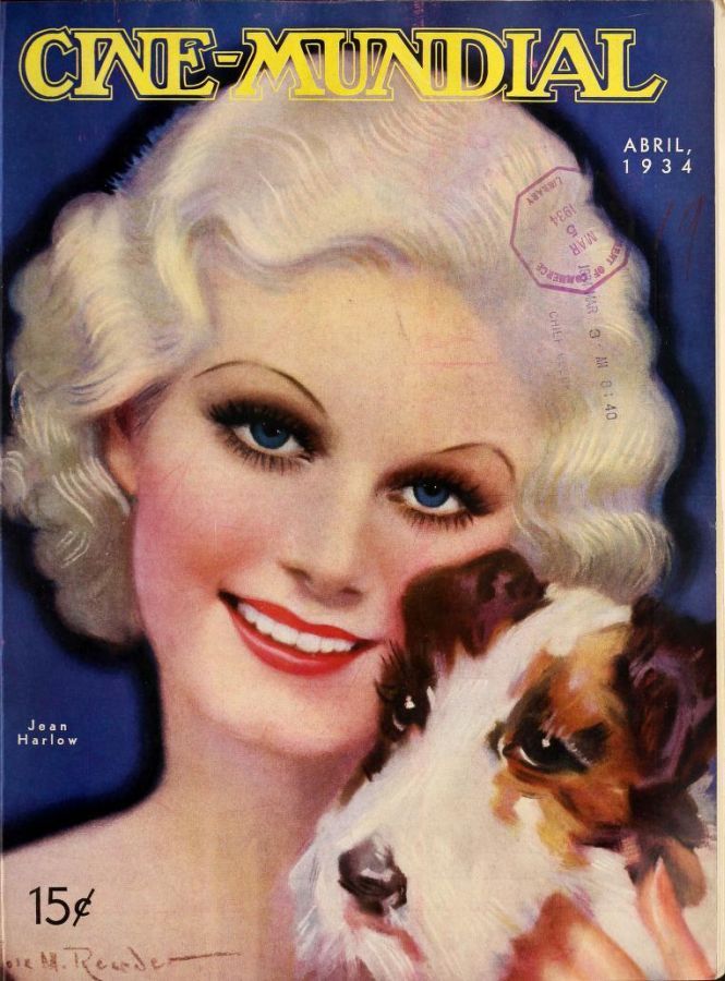 CINE-MUNDIAL magazine side cover April 1934