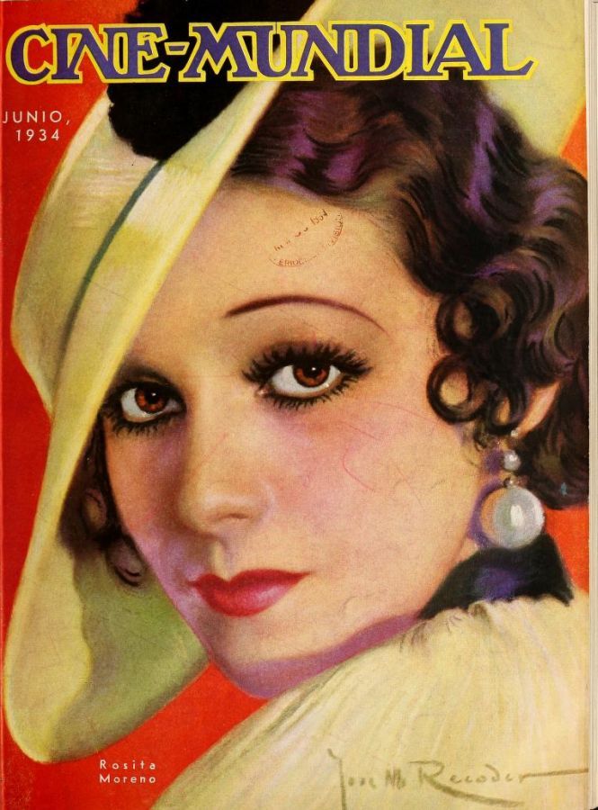 CINE-MUNDIAL magazine side cover June 1934