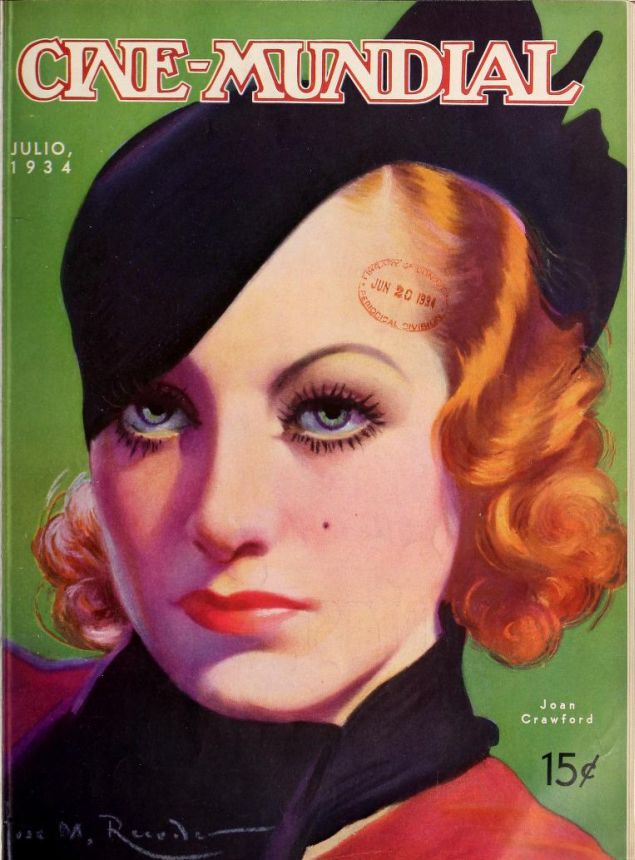 CINE-MUNDIAL magazine side cover July 1934