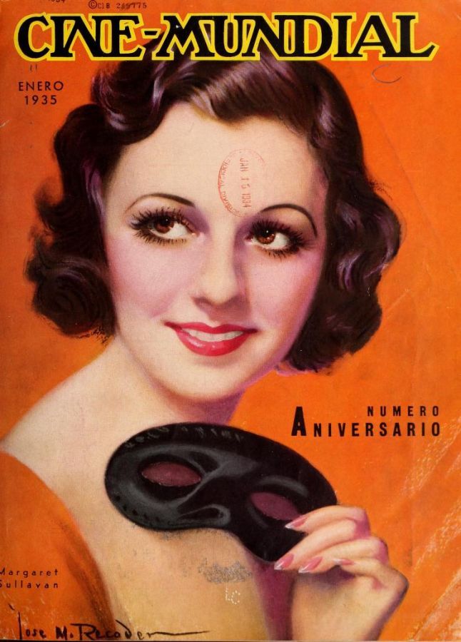 CINE-MUNDIAL magazine side cover January 1935
