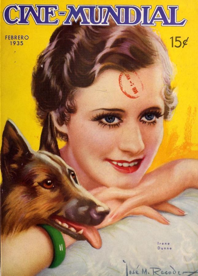 CINE-MUNDIAL magazine side cover February 1935