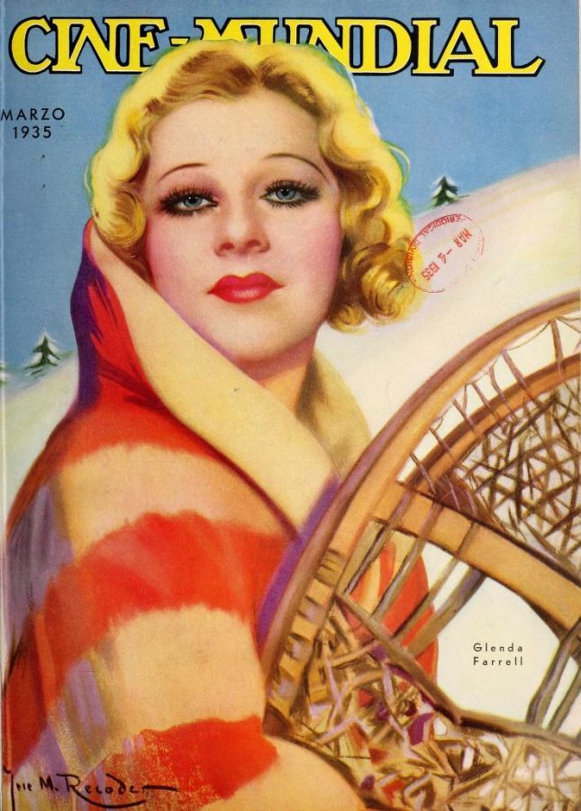 CINE-MUNDIAL magazine side cover March 1935
