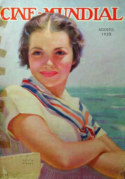 CINE-MUNDIAL magazine side cover August 1935