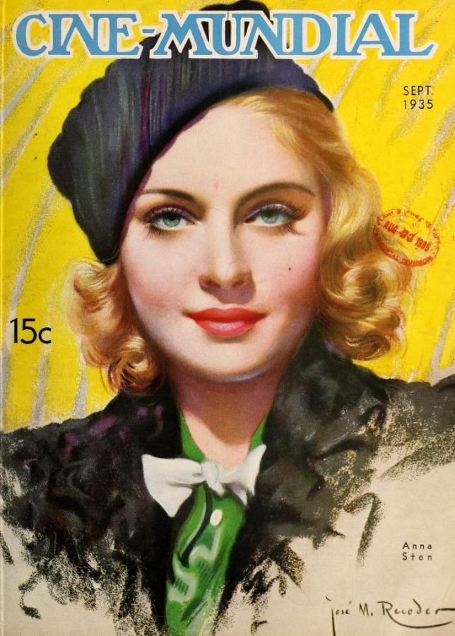 CINE-MUNDIAL magazine side cover September 1935