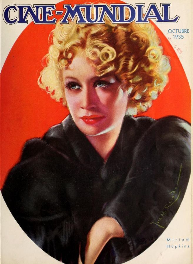 CINE-MUNDIAL magazine side cover October 1935