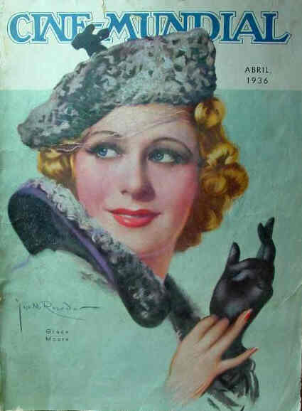CINE-MUNDIAL magazine side cover April 1936