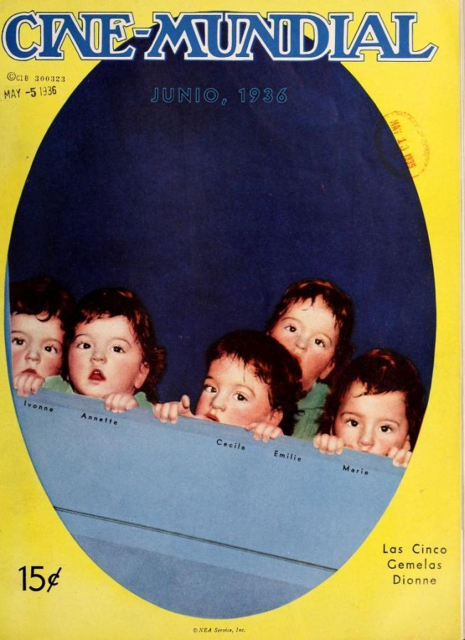 CINE-MUNDIAL magazine side cover June 1936