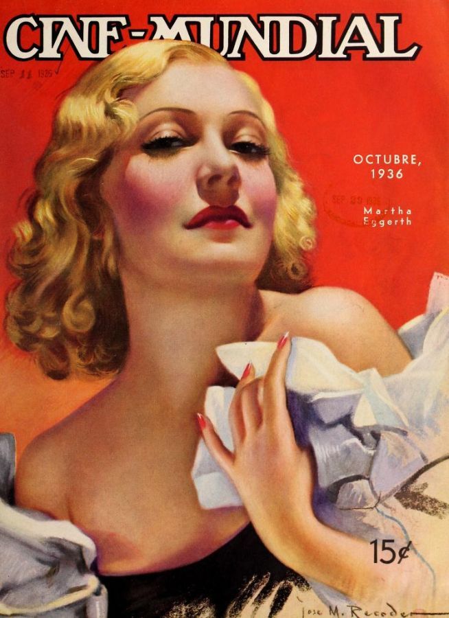 CINE-MUNDIAL magazine side cover October 1936