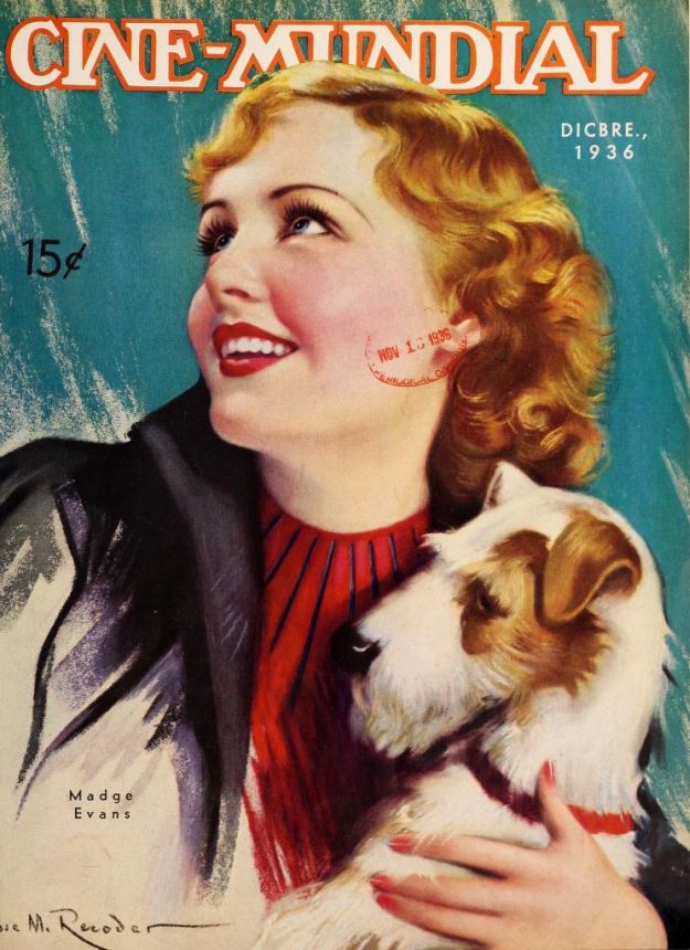 CINE-MUNDIAL magazine side cover December 1936