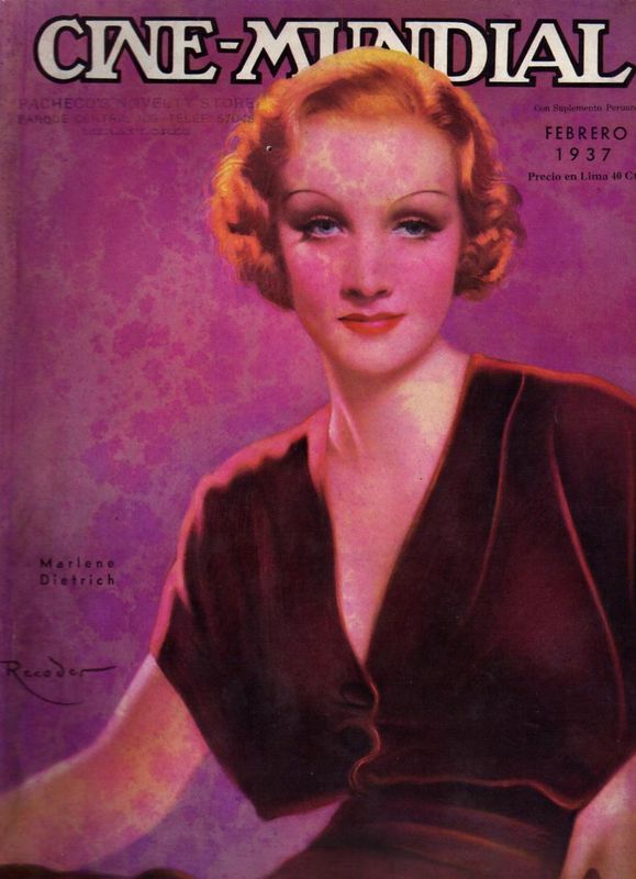 CINE-MUNDIAL magazine side cover February 1937