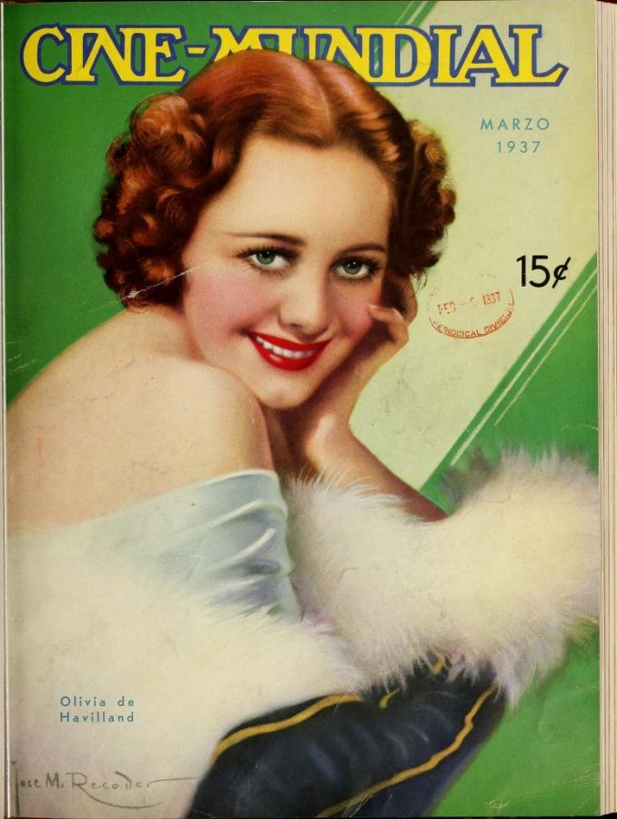 CINE-MUNDIAL magazine side cover March 1937