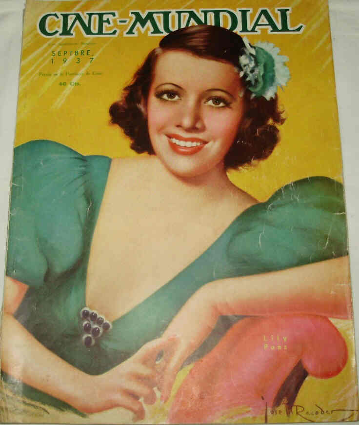 CINE-MUNDIAL magazine side cover September 1937