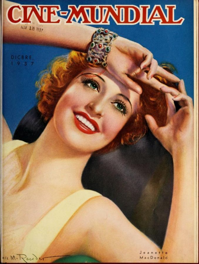 CINE-MUNDIAL magazine side cover December 1937