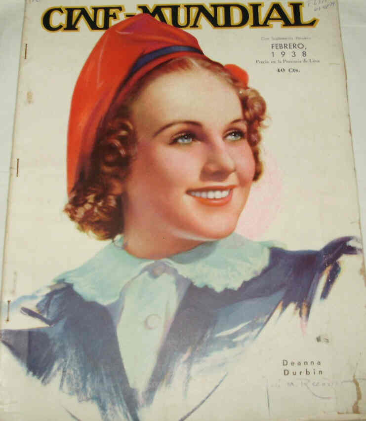 CINE-MUNDIAL magazine side cover February 1938