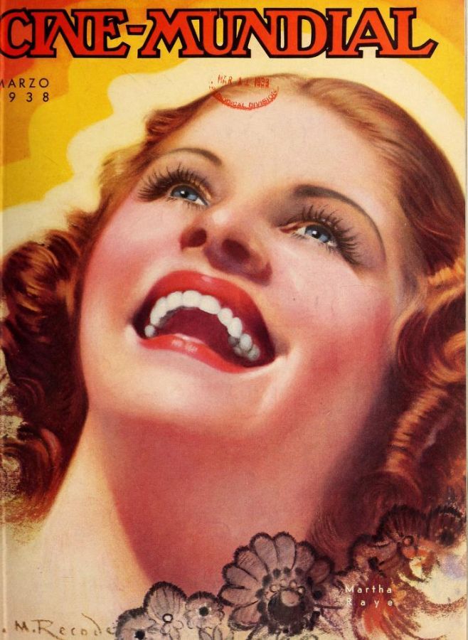 CINE-MUNDIAL magazine side cover March 1938
