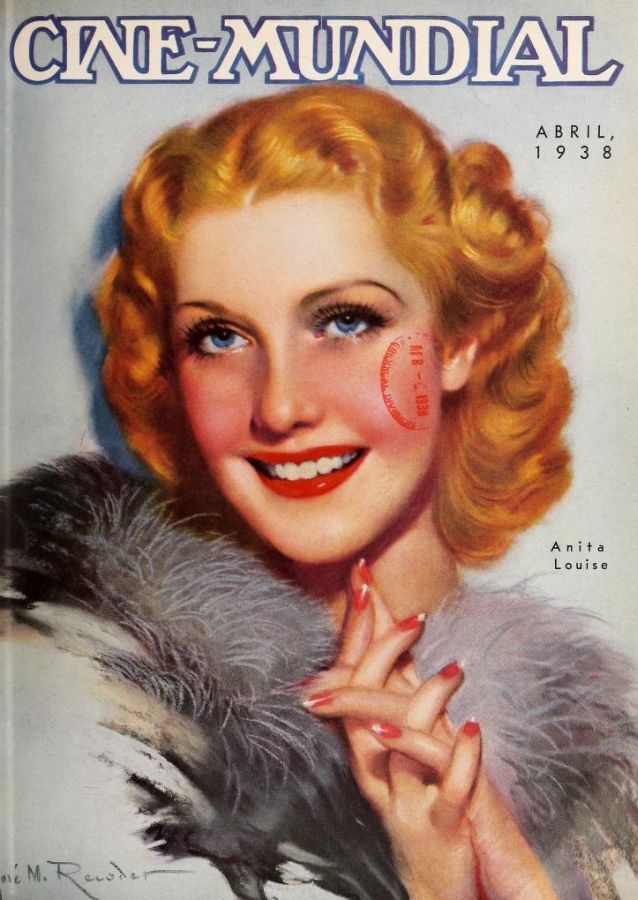 CINE-MUNDIAL magazine side cover April 1938