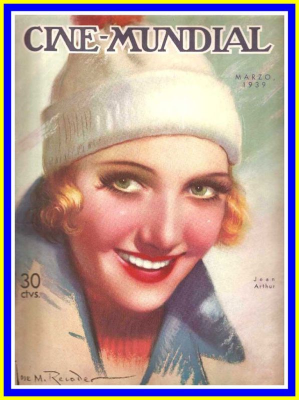 CINE-MUNDIAL magazine side cover March 1939