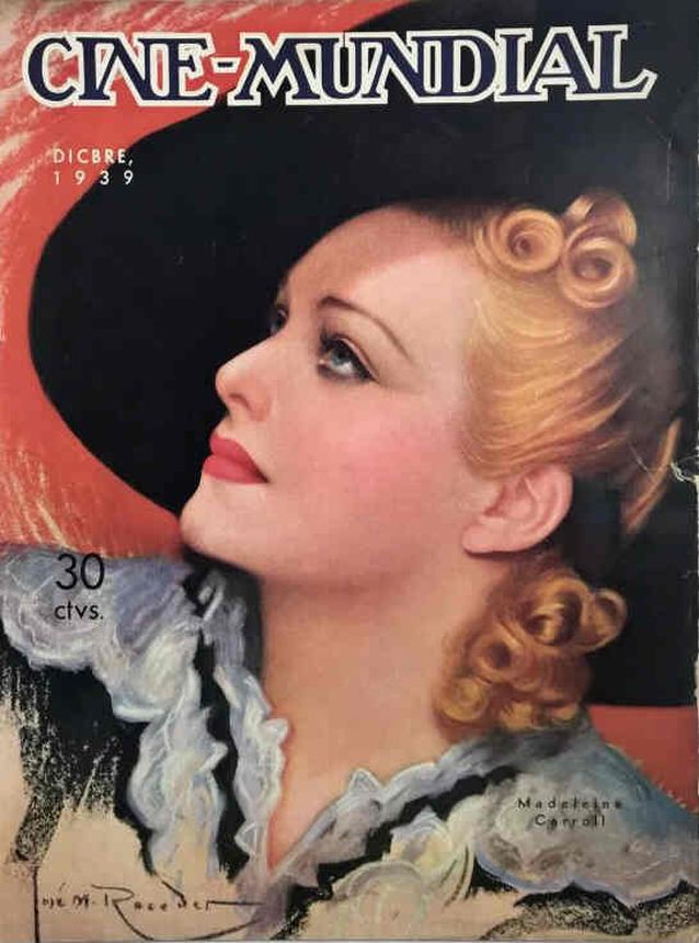 CINE-MUNDIAL magazine side cover December 1939