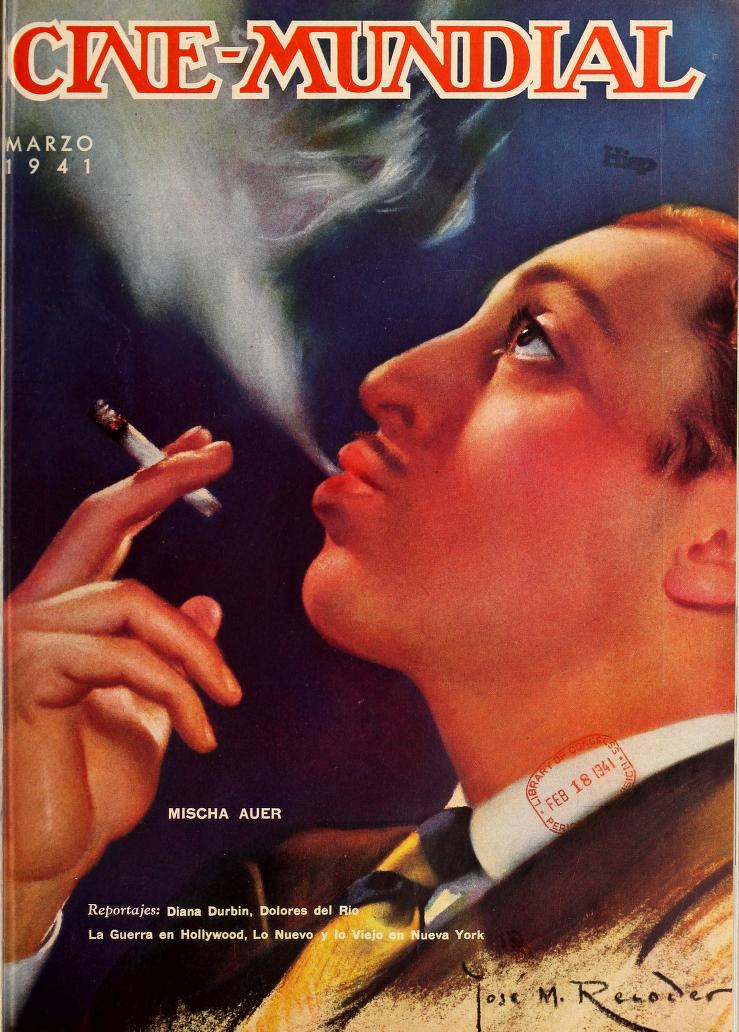 CINE-MUNDIAL magazine side cover March 1941