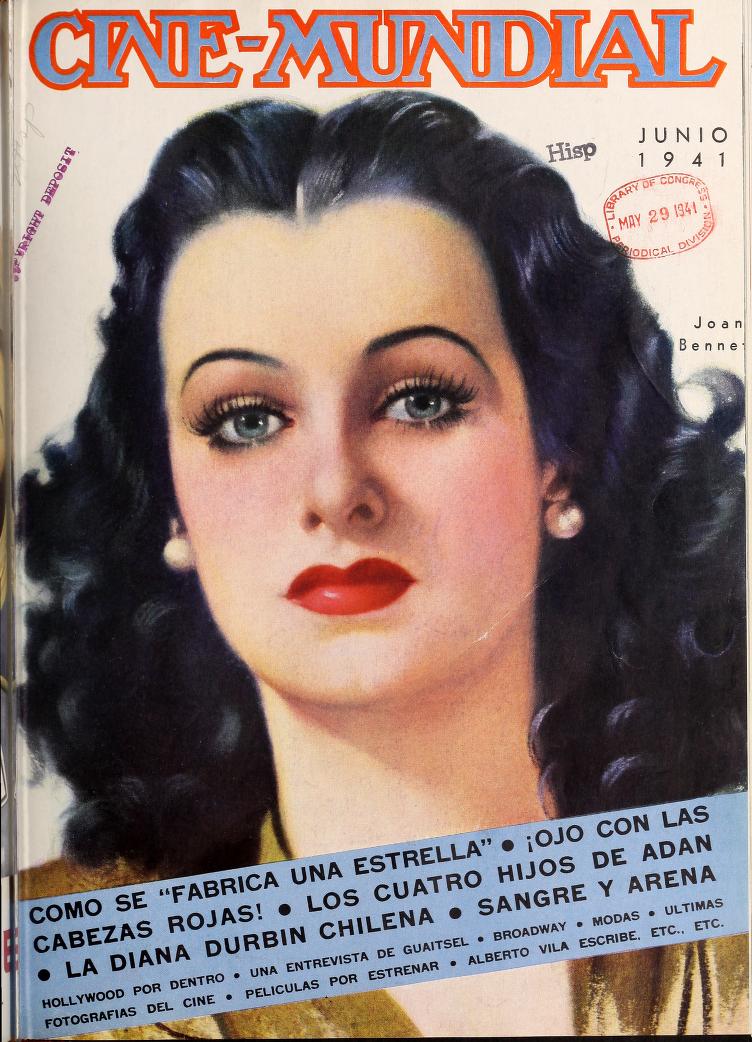 CINE-MUNDIAL magazine side cover June 1941