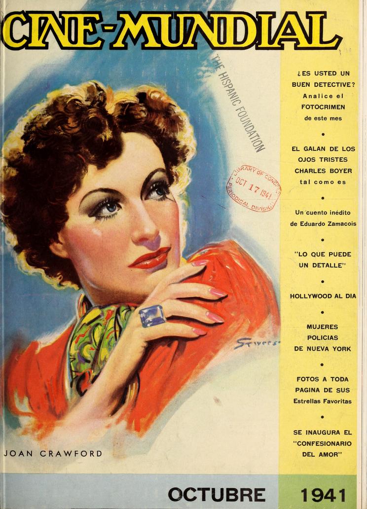 CINE-MUNDIAL magazine side cover October 1941
