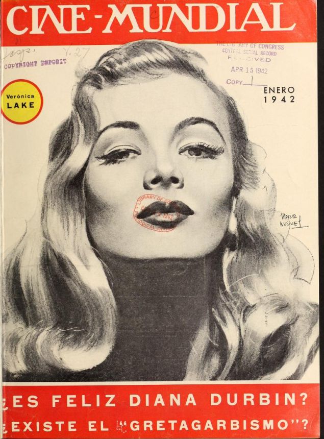 CINE-MUNDIAL magazine side cover January 1942