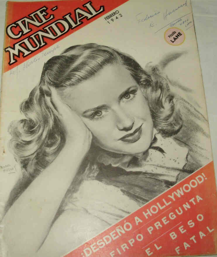 CINE-MUNDIAL magazine side cover February 1942