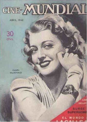 CINE-MUNDIAL magazine side cover April 1942