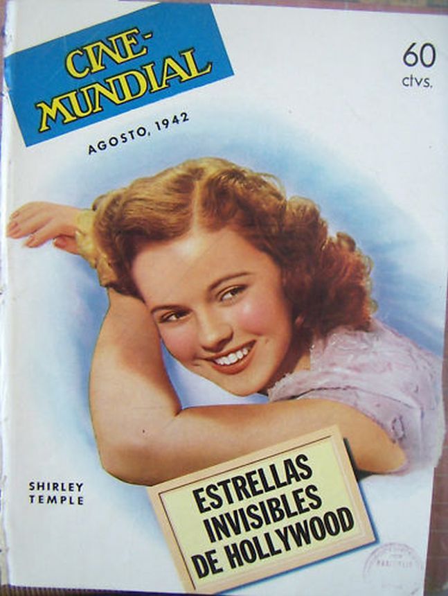 CINE-MUNDIAL magazine side cover August 1942