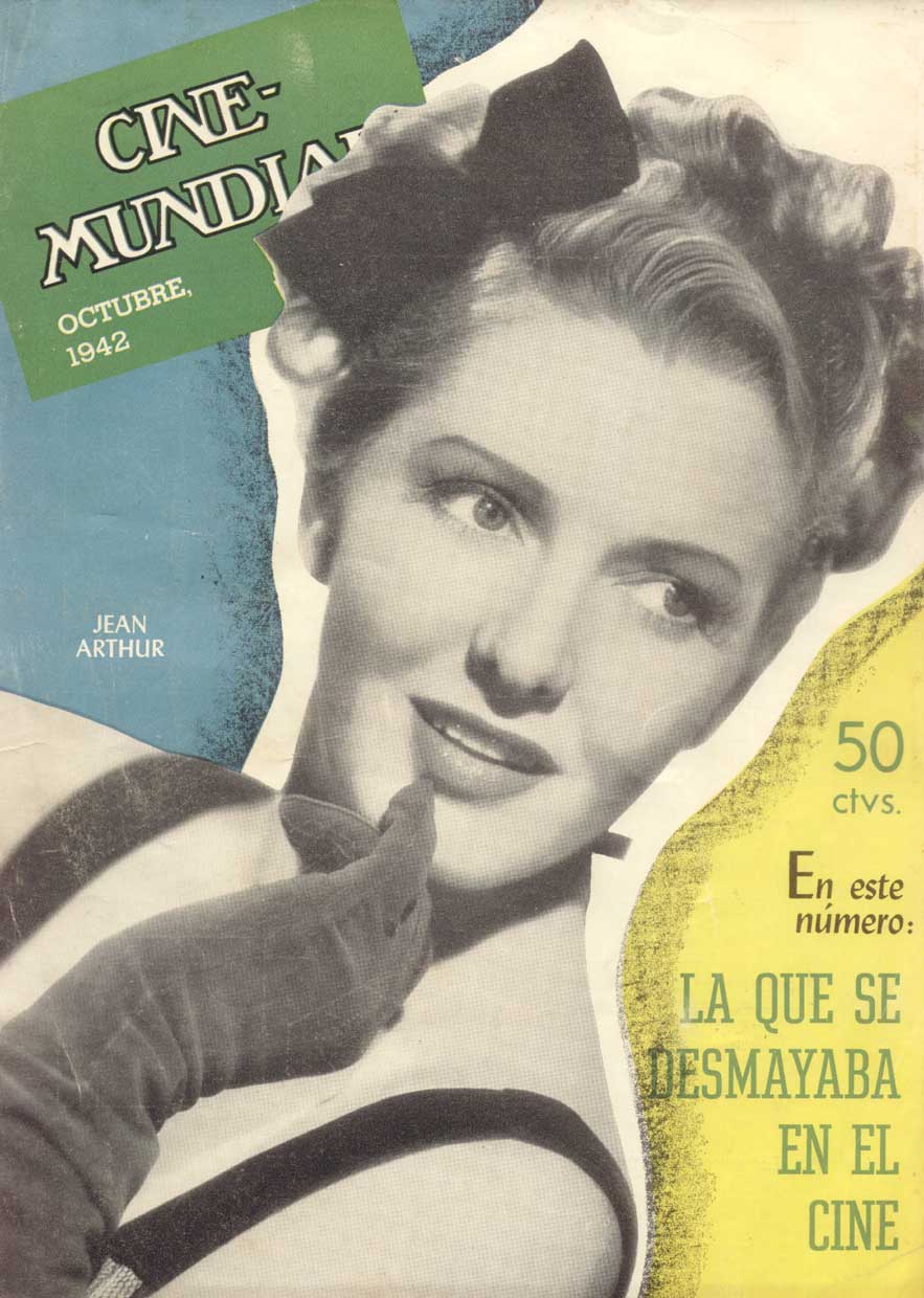 CINE-MUNDIAL magazine side cover October 1942