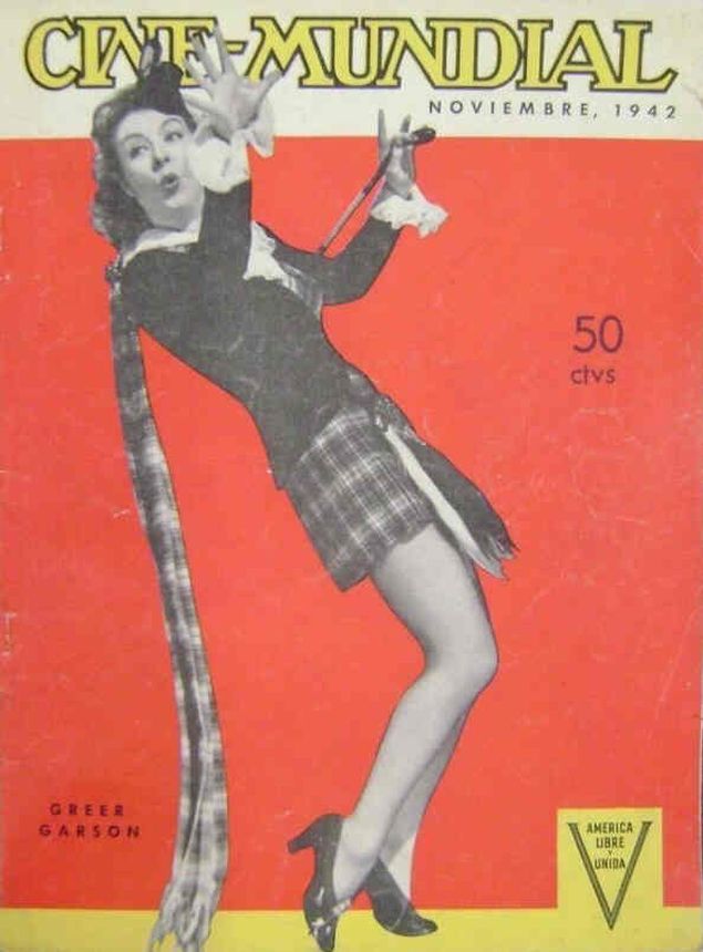 CINE-MUNDIAL magazine side cover November 1942