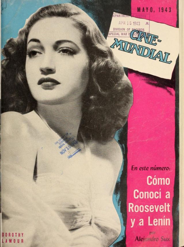 CINE-MUNDIAL magazine side cover May 1943
