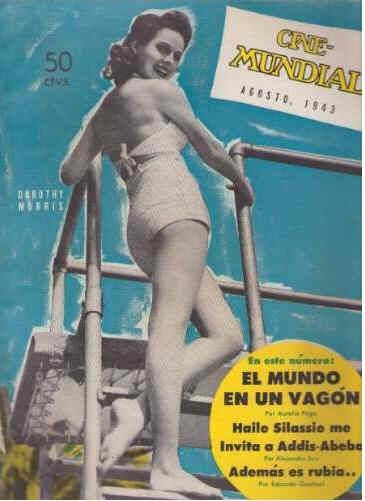 CINE-MUNDIAL magazine side cover August 1943